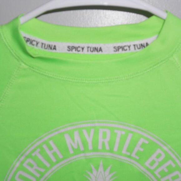 Spicy Tuna Ladies Lime Green Long Sleeve Swim UV Resistant Shirt-Size Small - Picture 2 of 5